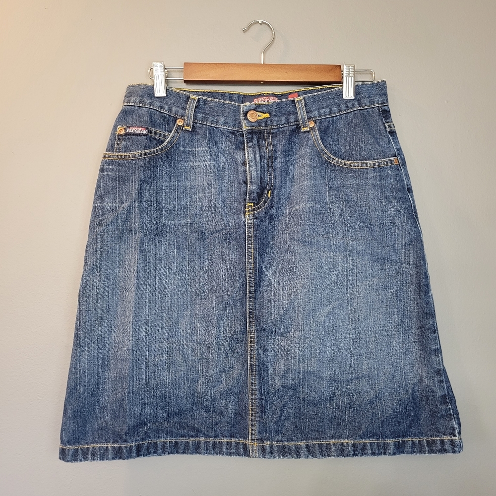 Quicksilver Roxy Washed Denim Mini Skirt‎ Womens Size 9 (Juniors)